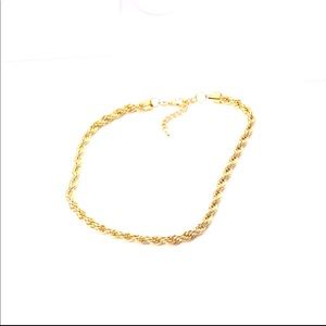 Brand new gold plated, stainless steel rope necklace.